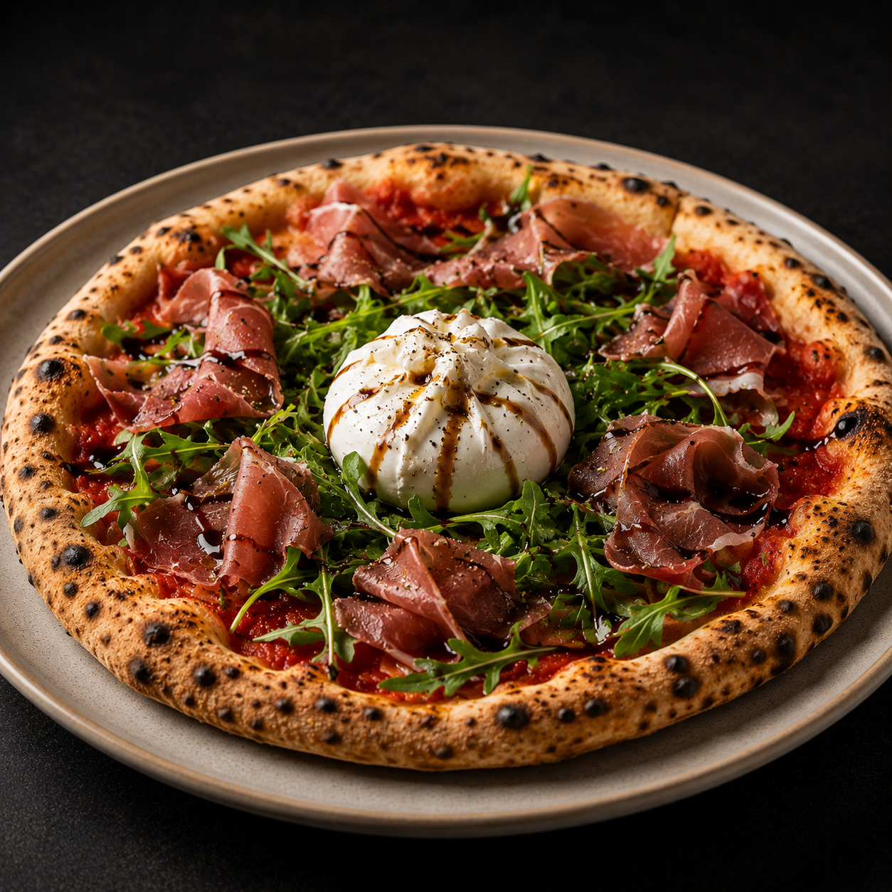 Burrata & Prosciutto Pizza